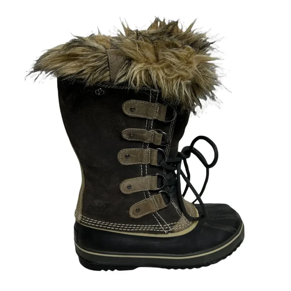 Sorel Joan‎ of Arctic W Sz 6 Winter Boots Waterproof Faux Fur Suede Mid-Calf